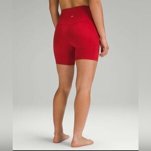NWOT Red LuluLemon Athletic Shorts Size 6
